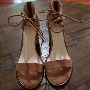 Nine West woven heel sandals.